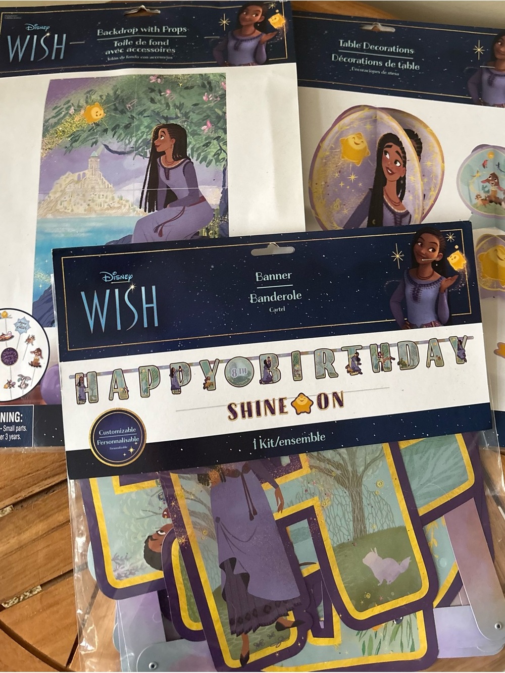 NWT Disney Wish Birthday Custom Banner Set Backdrop & Props Table Decor Lot